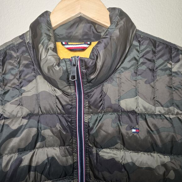 Tommy Hilfiger Men's Medium Camo Green Quilted Packable Puffer Jacket Duck Down - Picture 4 of 13